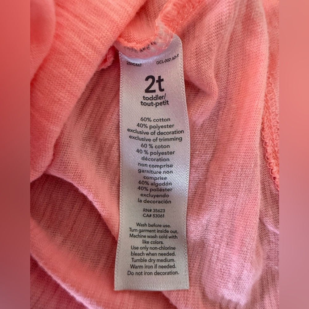 Carter’s Toddler Tank Top – Size 2T - Picture 3 of 3